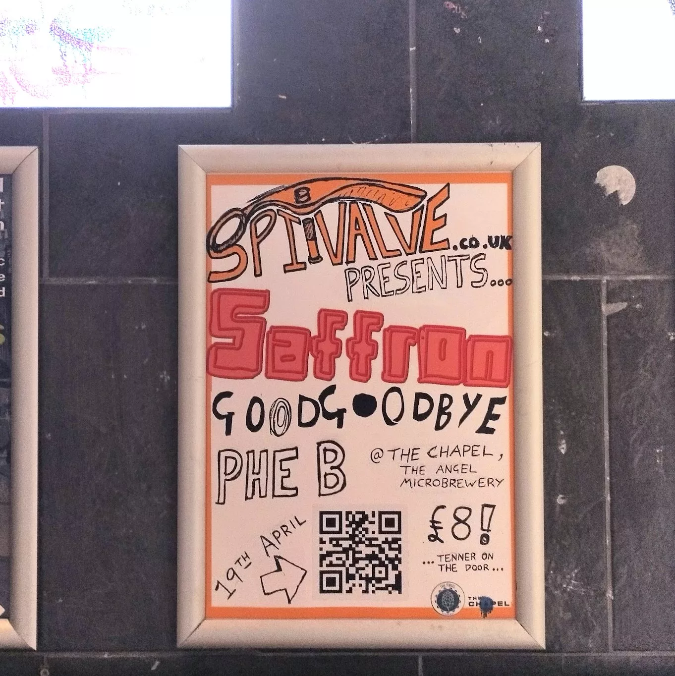 SPITVALVE Presents… Saffron and More at The Chapel – 19th April